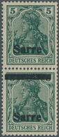 18925 Deutsche Abstimmungsgebiete: Saargebiet: 1920: 5 Pfg, Mit Beiden Verschobenen Aufdrucken F II Und FI - Autres & Non Classés