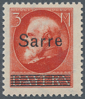 18944 Deutsche Abstimmungsgebiete: Saargebiet: 1920, 3 Mark Ludwig-Ausgabe Mit Aufdruck ''Sarre'', Einwandfr - Other & Unclassified