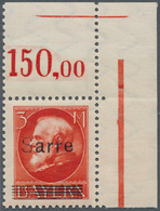 18945 Deutsche Abstimmungsgebiete: Saargebiet: 1920, 3 Mark Ludwig-Ausgabe Mit Aufdruck ''Sarre'', Einwandfr - Autres & Non Classés
