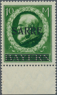 18951 Deutsche Abstimmungsgebiete: Saargebiet: 1920, "10 Mk. Bayern/Sarre", Farbfrischer Wert Mit Guter Zä - Autres & Non Classés