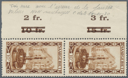 18975 Deutsche Abstimmungsgebiete: Saargebiet: 1926, Freimarke 10 C Im Paar Vom (angefalteten) Oberrand, D - Sonstige & Ohne Zuordnung