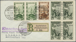 18982 Deutsche Abstimmungsgebiete: Saargebiet: 1927, 20 C. Volkshilfe "Pflegedienste", Schwarzgrünoliv, Lu - Other & Unclassified