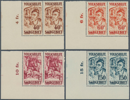 19004 Deutsche Abstimmungsgebiete: Saargebiet: 1931, Volkshilfe: Gemälde (III), 7 Postfrische Eckrand-Luxu - Other & Unclassified