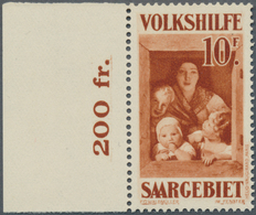 19007 Deutsche Abstimmungsgebiete: Saargebiet: 1931, Volkshilfe 10 Fr. Gemälde III, Postfrischer Wert Vom - Other & Unclassified