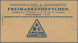 19029 Deutsche Abstimmungsgebiete: Saargebiet - Markenheftchen: 1924, Freimarken "Landschaftsbilder", Komp - Sonstige & Ohne Zuordnung