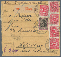 19040 Deutsche Abstimmungsgebiete: Schleswig: 1920, Mischfrankatur Schleswig/Dt.Reich Vs. Und Rs. Auf Pake - Autres & Non Classés