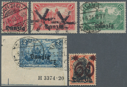 19058 Danzig: 1920, 10 Pfg. Germania Karminrot Mit Aufdruck, Einwandfrei Gestempelt, Kurzbefund Tworek BPP - Autres & Non Classés