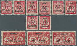 19087 Danzig: 1923, Freimarken: Großes Wappen, 11 Postfrische Werte (ohne 3 G Auf 1 Mio M) (Mi?377,-). - Andere & Zonder Classificatie