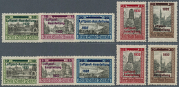 19100 Danzig: 1932, Freimarken: Ansichten, Luftpost - Aufdruckausgabe (je 2x), Dazu 1923, 27 Portomarken P - Autres & Non Classés