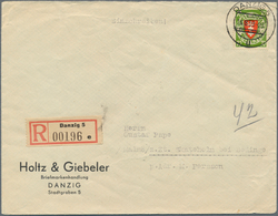 19101 Danzig: 1939: 70 Pfg Wappen Als Seltene Einzelfrankatur Auf R-Brief Nach Stockholm Mit Ankunftstempe - Autres & Non Classés