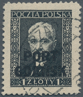 19110 Danzig - Polnische Post (Port Gdansk): 1929, Freimarke Von Polen Mit Aufdruck Auf Mattchromgelbem, S - Other & Unclassified