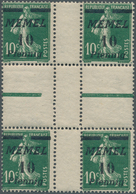 19128 Memel: 1922: 10 Pfg A 10 C Dunkelgrün, Herzstück In Tadelloser Postfrischer Qualität, Signiert Klein - Memel (Klaïpeda) 1923