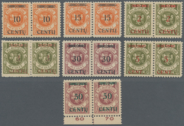 19136 Memel: 1923, Lot Von 7 Verschiedenen Waagerechten Typenpaaren In Postfrischer Qualität, Dabei 167W4, - Klaipeda 1923