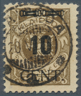 19147 Memel: 1923, 10 C. Auf 400 M. Freimarken, Tadellos Gestempelt, Geprüft Mikulski, Mi. 850,- ? - Memel (Klaïpeda) 1923