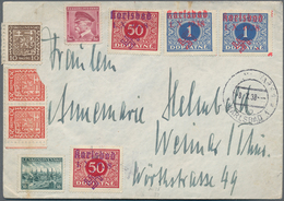 19190 Sudetenland - Karlsbad: 1938: Nachläufer. Brief Aus Karlsbad Mit Überdruck-Marken Mit Aptiertem Stem - Sudetenland