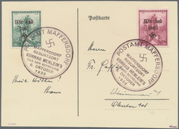 19211 Sudetenland - Maffersdorf: 1938, 50 H. Und 1 Kc. Mácha Je Mit Stempel "POSTAMT MAFFERSDORF 8.OKTOBER - Région Des Sudètes