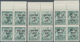 19212 Sudetenland - Maffersdorf: 1938, Legionärsmarken, Dreimal 50 H Je Im Postfrichen Viererblock Vom Bog - Sudetenland