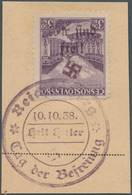 19227 Sudetenland - Reichenberg: 1938, 3,50 Kc. Landschaften Mit KOPFSTEHENDEM Aufdruck, Entwertet Mit Ste - Sudetenland