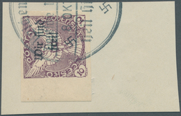 19234 Sudetenland - Reichenberg: 1938, Zeitungsmarke Falke 10 H Mit Handstempelaufdruck Auf Briefstück, En - Sudetenland