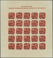 19242 Sudetenland - Reichenberg: 1938, Briefmarkenausstellung Bratislava, Block Mit 25 X 10 H Schwärzlichr - Région Des Sudètes