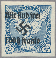 19259 Sudetenland - Rumburg: 1938, "100 H Franko Auf 10 Und 20 H. Zeitungsmarken", Tadellos Postfrische We - Sudetenland