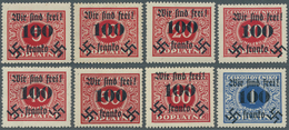 19265 Sudetenland - Rumburg: 1938, 100 H. Auf 5 H. Bis 100 H. Auf 1 Kc. Portomarken, Kompletter Ungebrauch - Sudetenland