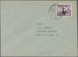 19338 Dt. Besetzung II WK - Böhmen Und Mähren - Mährisch-Ostrau: 1939, Freimarken 4 Kr. Und 5 Kr. Mit Hand - Bezetting 1938-45