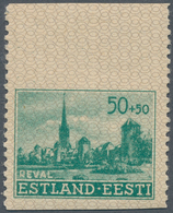 19348 Dt. Besetzung II WK - Estland: 1941, 50 K. Wiederaufbau Waagerecht Ungezähnt, Oberrandstück, Postfri - Bezetting 1938-45