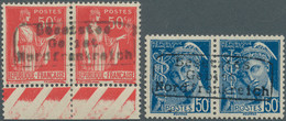 19355 Dt. Besetzung II WK - Frankreich - Dünkirchen: 1940, 50 C Rot Friedensallegorie, Waager. Paar Vom Un - Bezetting 1938-45