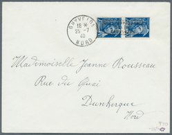 19361 Dt. Besetzung II WK - Frankreich - Dünkirchen: 1940, 50 C. Merkurkopf Im Senkrechten Paar Mit Kopfst - Besetzungen 1938-45