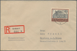 19428 Dt. Besetzung II WK - Generalgouvernement: 1944, 10 Kr. Burg Und Stadt Krakau Auf (überfrankiertem) - Occupation 1938-45