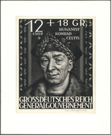 19429 Dt. Besetzung II WK - Generalgouvernement: 1944. Künstlergemälde Für Die Marke "Konrad Celtis, Human - Bezetting 1938-45