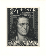 19430 Dt. Besetzung II WK - Generalgouvernement: 1944. Künstlergemälde Für Die Marke "Andreas Schlüter, Ba - Occupation 1938-45