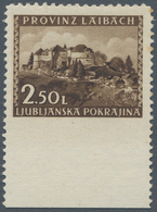 19456 Dt. Besetzung II WK - Laibach: 1945, Deutsche Besetzung Laibach, Ansichten Sloweniens 2,50 Lire Mit - Besetzungen 1938-45