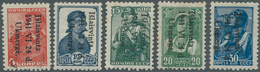 19465 Dt. Besetzung II WK - Litauen - Wilkomir (Ukmerge): 1941, 5 K. Bis 30 K. Aufdruckausgabe Komplett, U - Besetzungen 1938-45