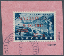 19480 Dt. Besetzung II WK - Mazedonien: 1944, Deutsche Besetzung Mazedonien, 20 L. Auf 7 L. Mit Aufdruckfe - Besetzungen 1938-45