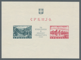 19507 Dt. Besetzung II WK - Serbien: 1941, Deutsche Besetzung Serbien, Semendria-Block, Postfrisch Mit Pla - Besetzungen 1938-45