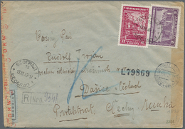 19514 Dt. Besetzung II WK - Serbien: 1943: Klöster 12 + 2 Din. Auf Sauberem Luftpost-R-Brief Mit OKW-Zensu - Bezetting 1938-45