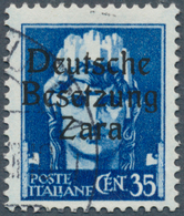 19532 Dt. Besetzung II WK - Zara: 1943, 10 C. Freimarke Schwärzlichbraun Mit Kopfstehendem Aufdruck In Typ - Bezetting 1938-45