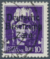 19546 Dt. Besetzung II WK - Zara: 1943, 3.70 L. Freimarke Dkl'bläulichviolett Mit Aufdruck In Type I, Gest - Bezetting 1938-45