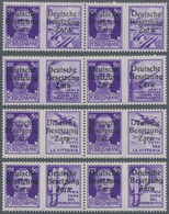 19549 Dt. Besetzung II WK - Zara: 1943, 50 C Blauviolett In 4 Waager. 4er-Streifen Mit Den Typen I/I/II/II - Bezetting 1938-45