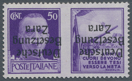 19551 Dt. Besetzung II WK - Zara: 1943, "50 C. Artillerie Mit Kopfstehendem Aufdruck", Tadellos Postfrisch - Besetzungen 1938-45