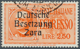 19556 Dt. Besetzung II WK - Zara: 1943, 2.50 Lire Eilmarke Von Italien Mit Aufdruck Und Dem PLATTENFEHLER - Besetzungen 1938-45