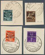 19558 Dt. Besetzung II WK - Zara: 1943, Flugpostmarken Mit Aufdruck 25 C., 50 C., 80 C. Und 1 Lire In Type - Bezetting 1938-45