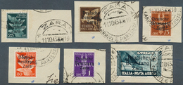 19559 Dt. Besetzung II WK - Zara: 1943, Flugpostmarken Mit Aufdruck 25 C., 50 C., 75 C., 80 C. Und 1 Lire - Bezetting 1938-45