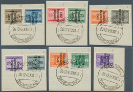 19566 Dt. Besetzung II WK - Zara - Portomarken: 1943, 5 C. Bis 5 L. Mit Aufdrucken Type I Und II, Auf Brie - Bezetting 1938-45