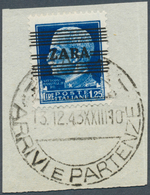19567 Dt. Besetzung II WK - Zara - Portomarken: 1943, 5 C. Mit Aufdruck Typ III Auf Kleinem Briefstück, Si - Occupation 1938-45
