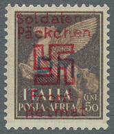 19584 Feldpostmarken: 1944, SALONIKI 50 C. Schwarzsiena, Militärpostmarke Mit Milchig Weißem Untergrund, A - Autres & Non Classés