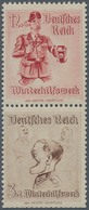 19590 Kriegs- Und Propagandafälschungen: 1944, 3 Pfg. + 12 Pfg. WHW Im Senkrechten Zusammendruck, Obere Ma - Other & Unclassified