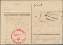 19612 Feldpost 2. Weltkrieg: 1941/1942, Als Adressträger Für Ein Feldpostpäckchen "Front-Heimat" Entsprech - Autres & Non Classés